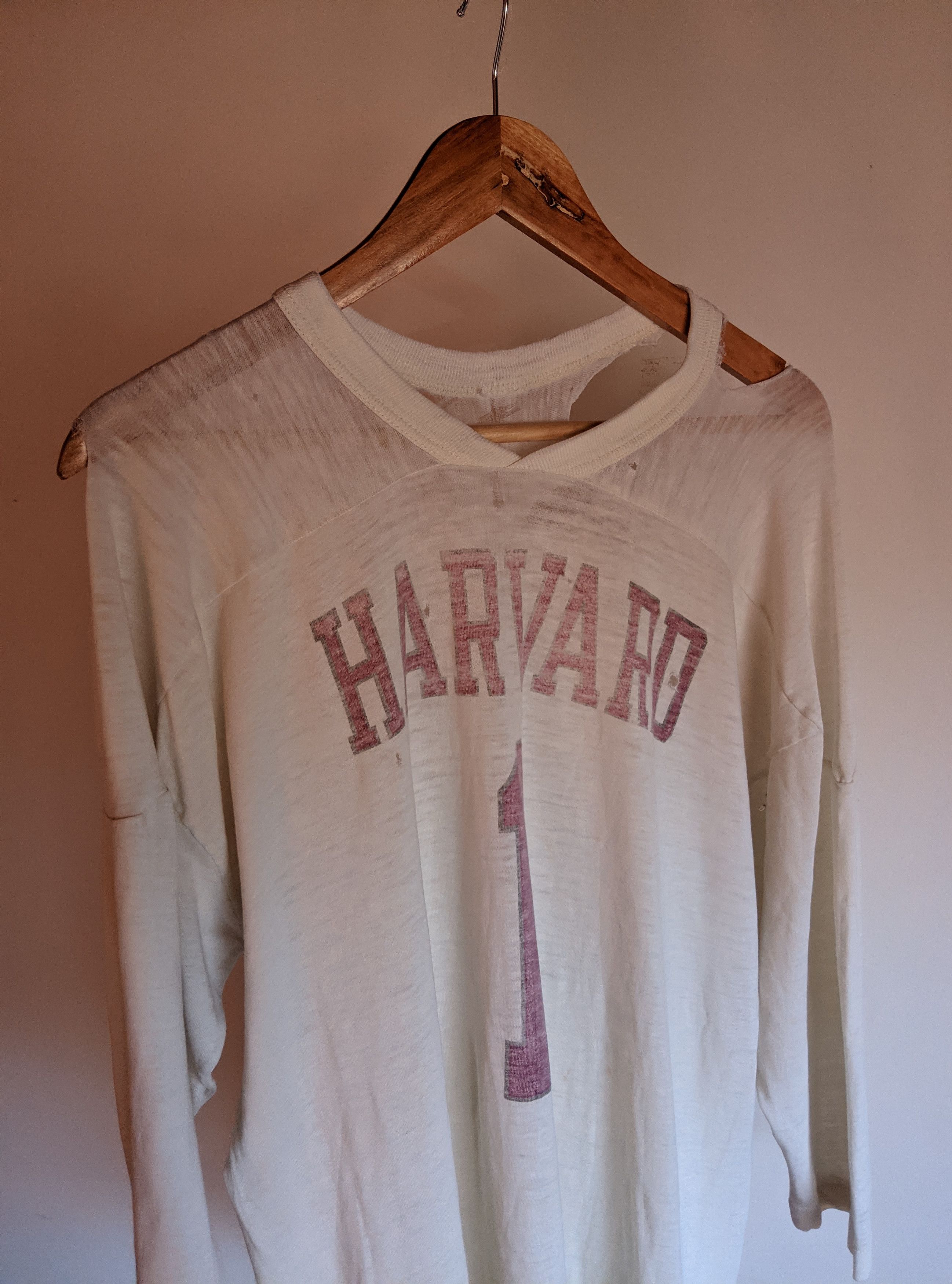Champion Vintage 80s thrashed distressed Harvard jersey fade erd Size US XL / EU 56 / 4 - 4 Thumbnail