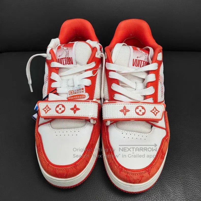 Louis Vuitton Louis Vuitton Cowhide patchwork denim skateboard shoes Size US 5.5 / EU 38 - 1 Thumbnail