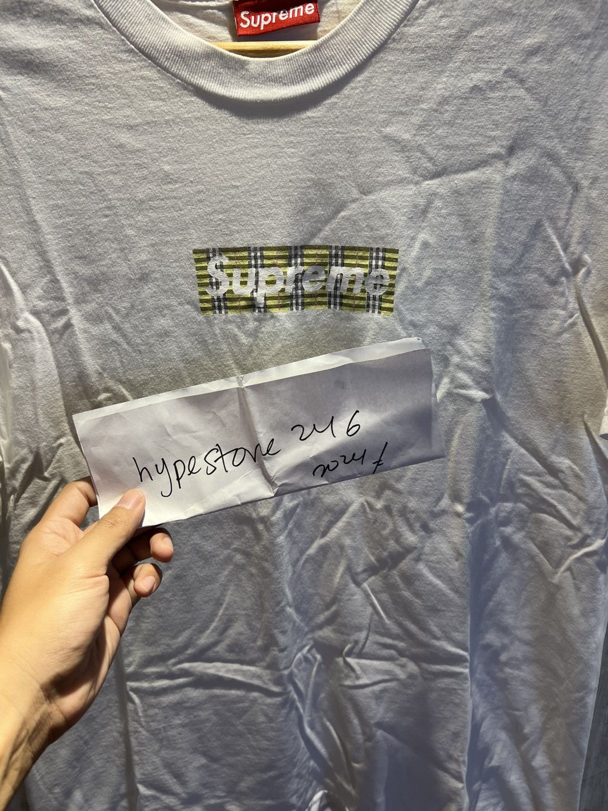 Burberry × Supreme × Vintage 1997 Supreme Burberry Box Logo Size US L / EU 52-54 / 3 - 7 Thumbnail