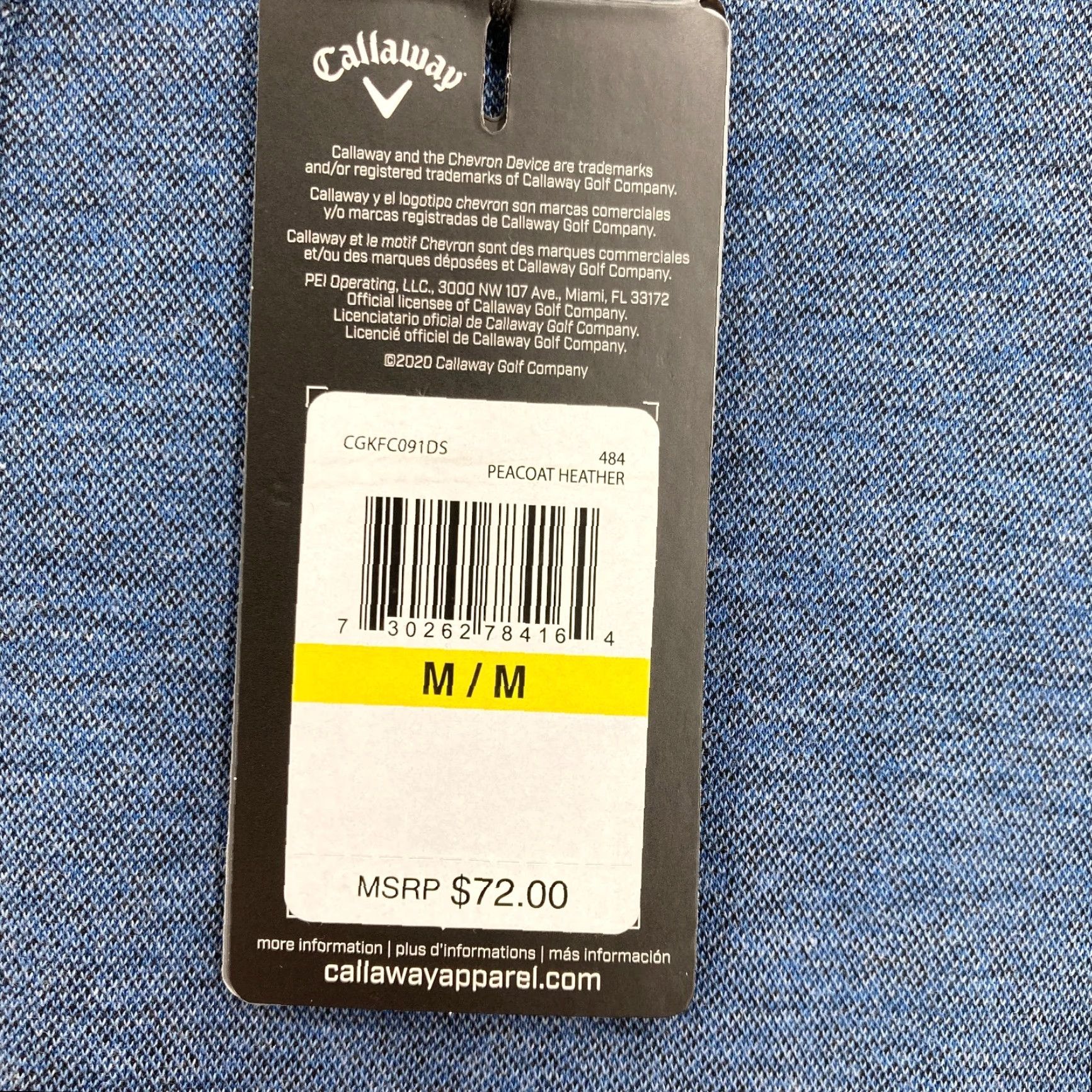 Callaway Callaway Swing Tech ECO Henley T-Shirt Mens M Peacoat Heather Blue Golf NWT Size US M / EU 48-50 / 2 - 5 Thumbnail