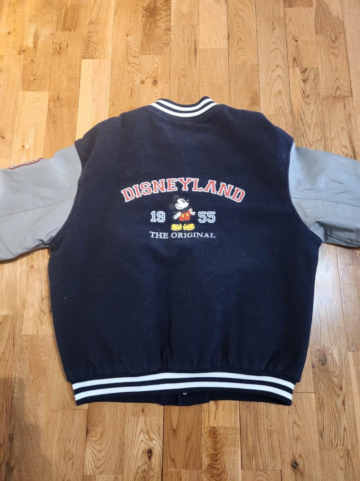 Designer RARE VTG Disneyland Varsity Leather & Wool Jacket Navy S Size US S / EU 44-46 / 1 - 8 Thumbnail