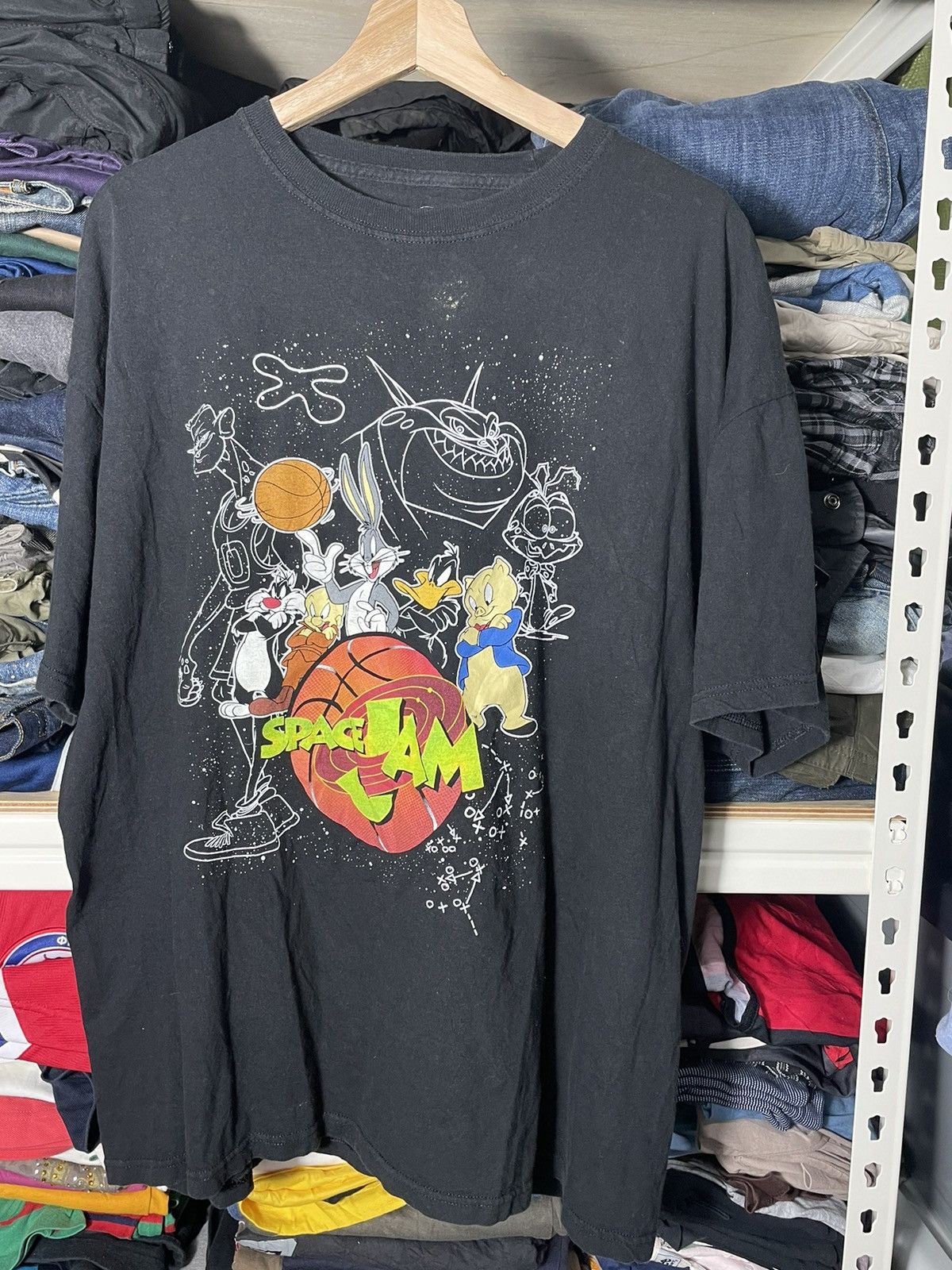 Disney Vintage Space Jam Cartoon Shirt Size US XL / EU 56 / 4 - 2 Thumbnail