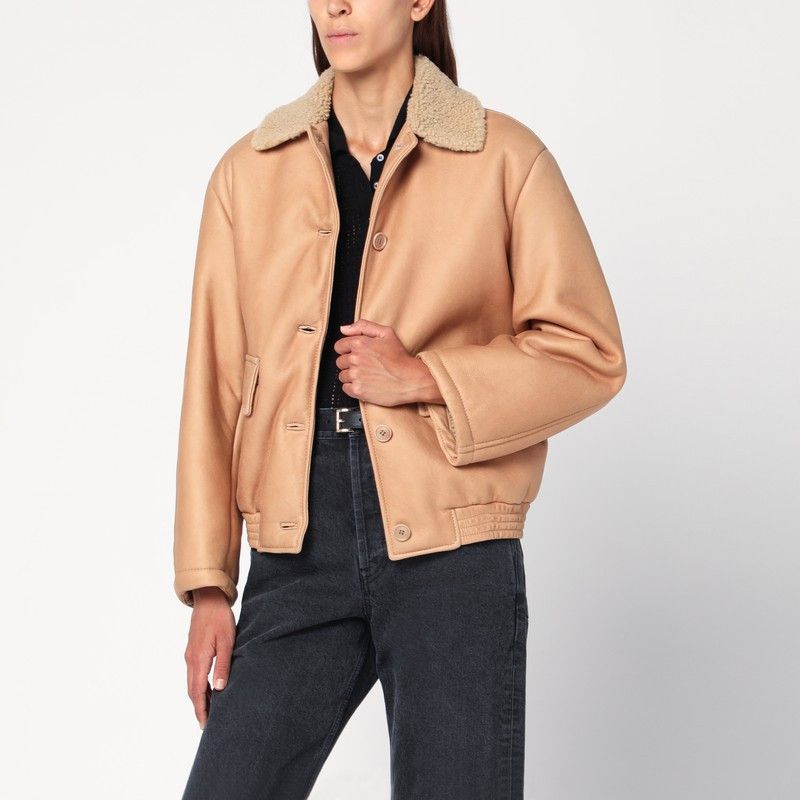 Salvatore Santoro Salvatore Santoro Nude Leather Bomber Jacket Size M / US 6-8 / IT 42-44 - 1 Thumbnail