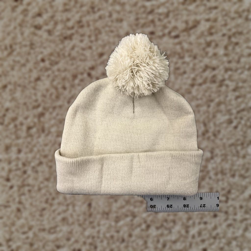 ALEXIS Alexis Bendel Beanie Toque Womens One Size Ivory Knit 100% Acrylic Ski Pom - Adult Beanie, Ivory, Knit, Autumn Winter, Hats, Womens Size ONE SIZE - 1 Thumbnail