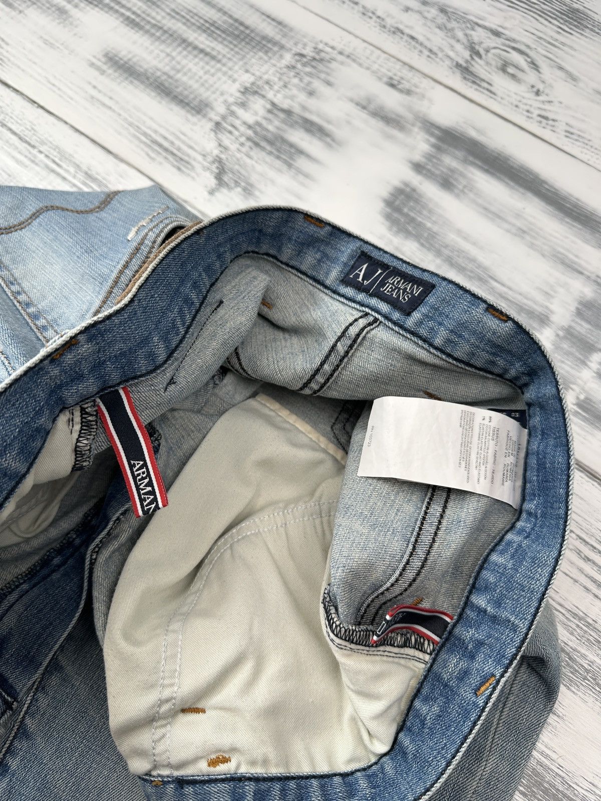 Armani Vintage ARMANI JEANS Washed Light Blue Denim Pants Men’s Size US 33 - 12 Thumbnail