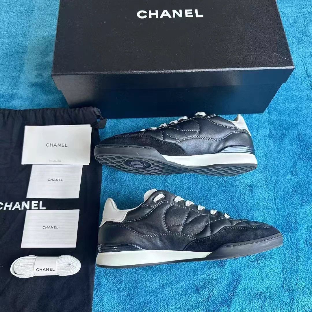 Chanel Chanel 25S Black German Trainer Women's 35.5 10min wear box Size US 4.5 / IT 34.5 - 2 Thumbnail