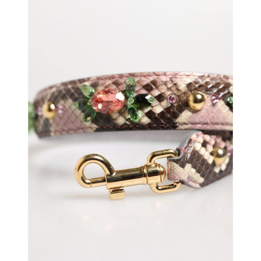 Dolce & Gabbana Dolce & Gabbana Multicolor Python Embellished Crystal Stud S Size ONE SIZE - 3 Thumbnail