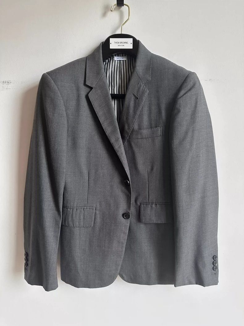 Thom Browne Size Classic mid-gray suit 2503-Nextarrow