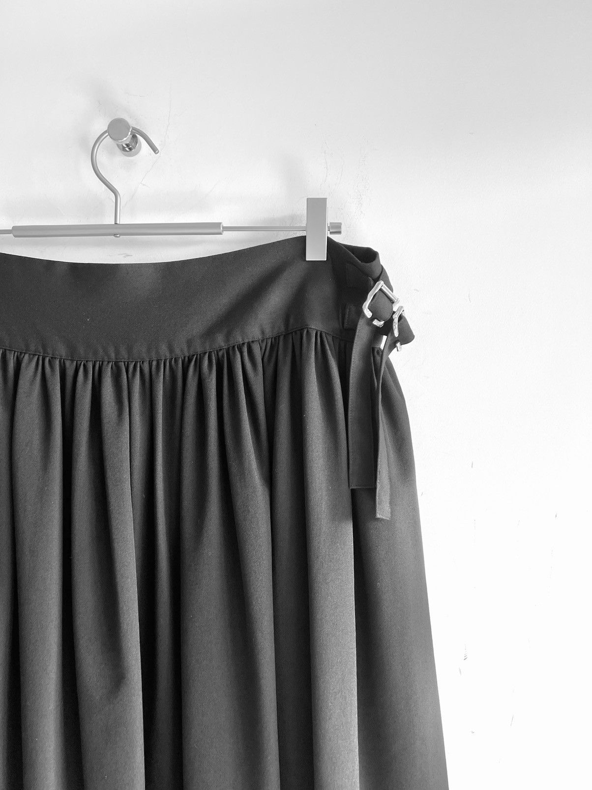 Limi Feu LIMI feu Yohji Yamamoto - W/Gabardine Long Gathered Skirt Size 29" - 4 Thumbnail