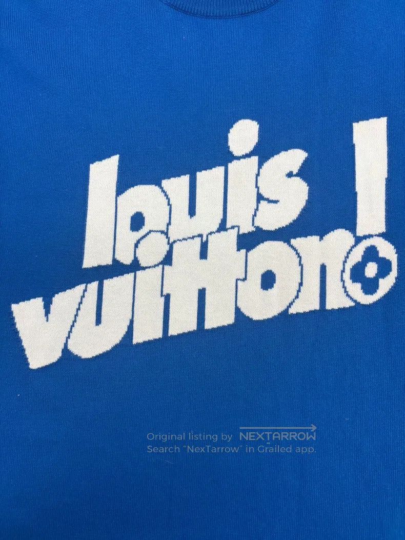 Louis Vuitton Louis Vuitton White and blue knitted short sleeve Size US L / EU 52-54 / 3 - 4 Thumbnail