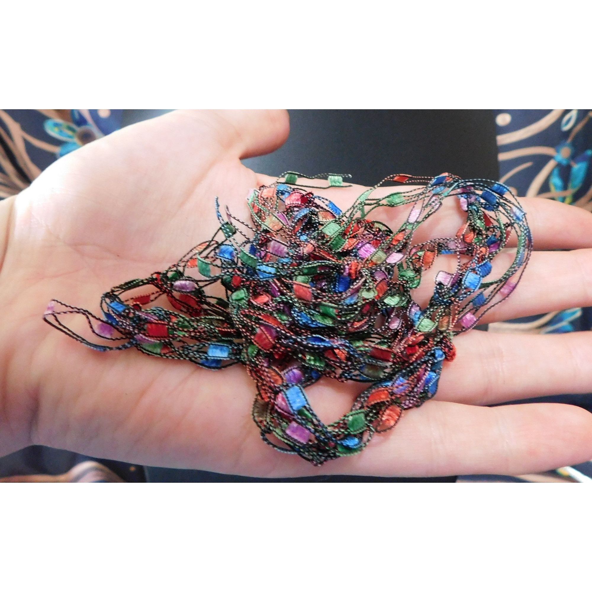 Other Artsy Rainbow Ladder Trellis Yarn Necklace Size ONE SIZE - 2 Thumbnail