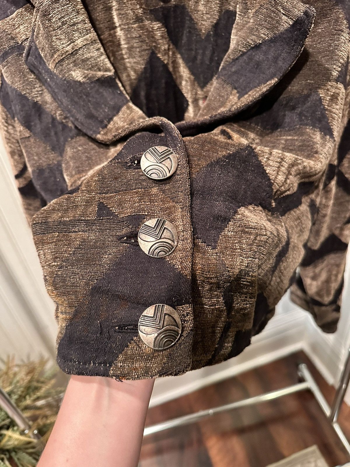 Vintage Vintage Silverado Tapestry Cropped Blazer Jacket Size XS / US 0-2 / IT 36-38 - 4 Thumbnail