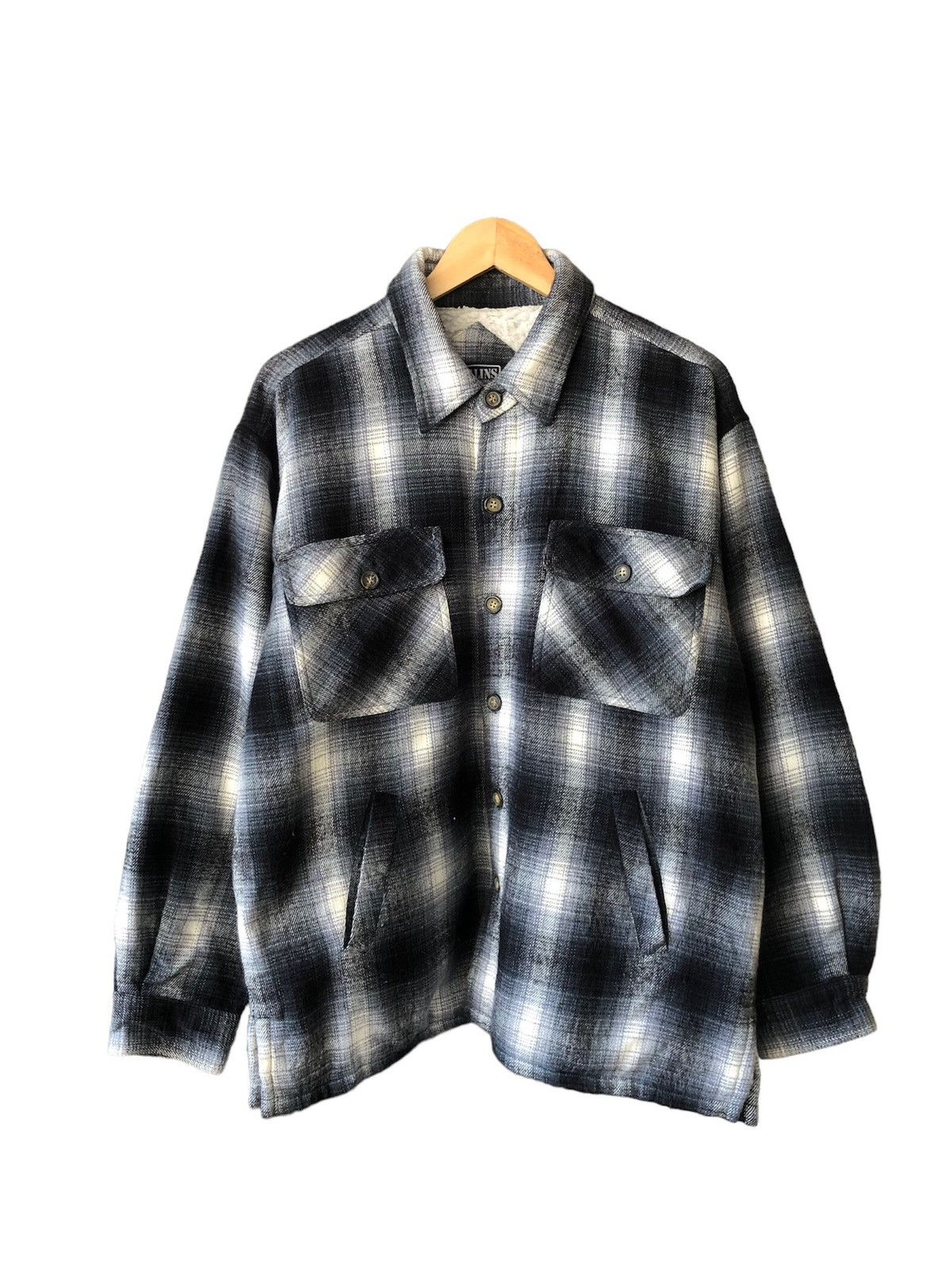 Japanese Brand Vintage Collins International Flannel Inner Fleece Size US L / EU 52-54 / 3 - 2 Thumbnail