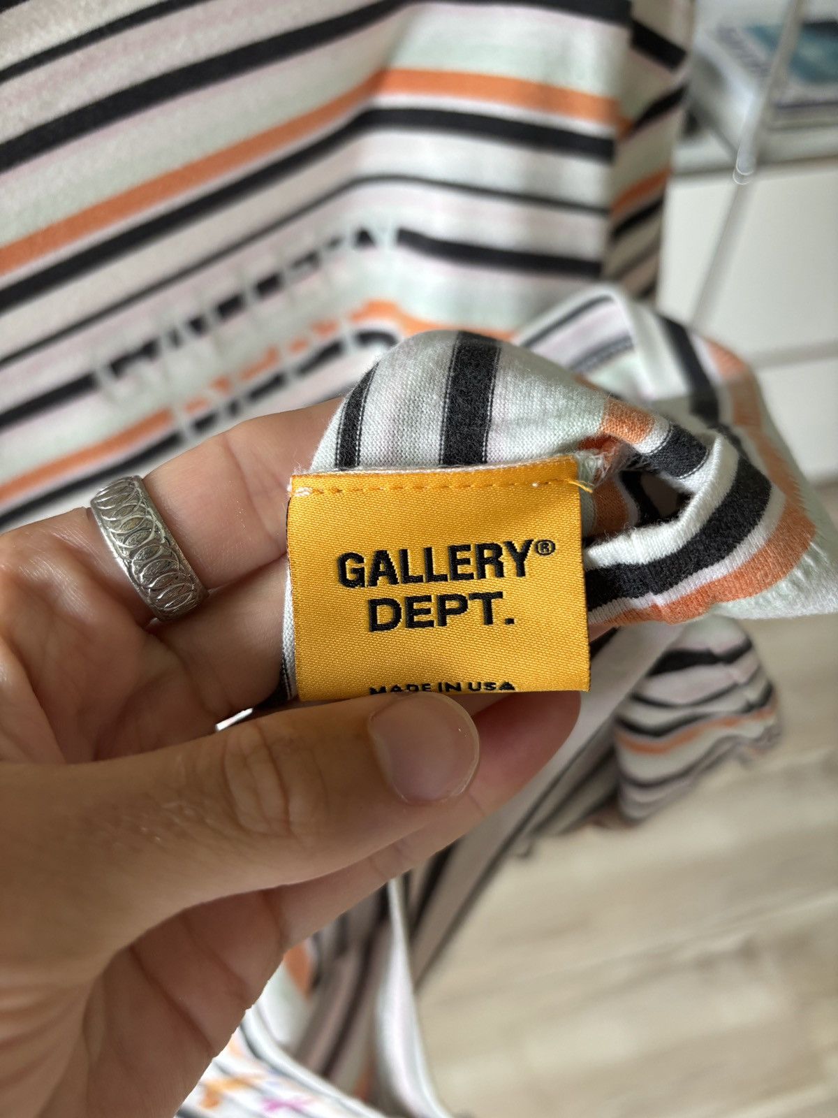 Gallery Dept. PAINTER STRIPED LOGO TEE Size US L / EU 52-54 / 3 - 11 Thumbnail