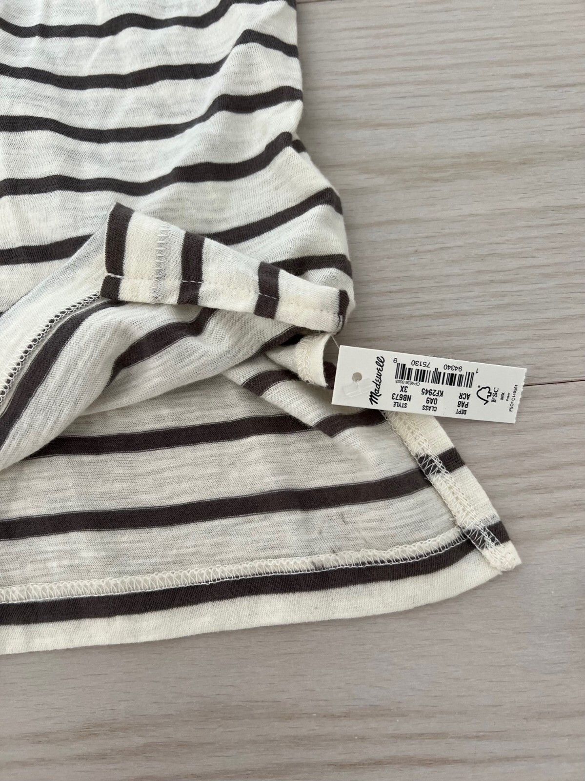 Madewell Madewell Whisper Cotton Turtleneck in Esme Stripe ( 3X ) Size 3XL / US 20-22 - 5 Thumbnail