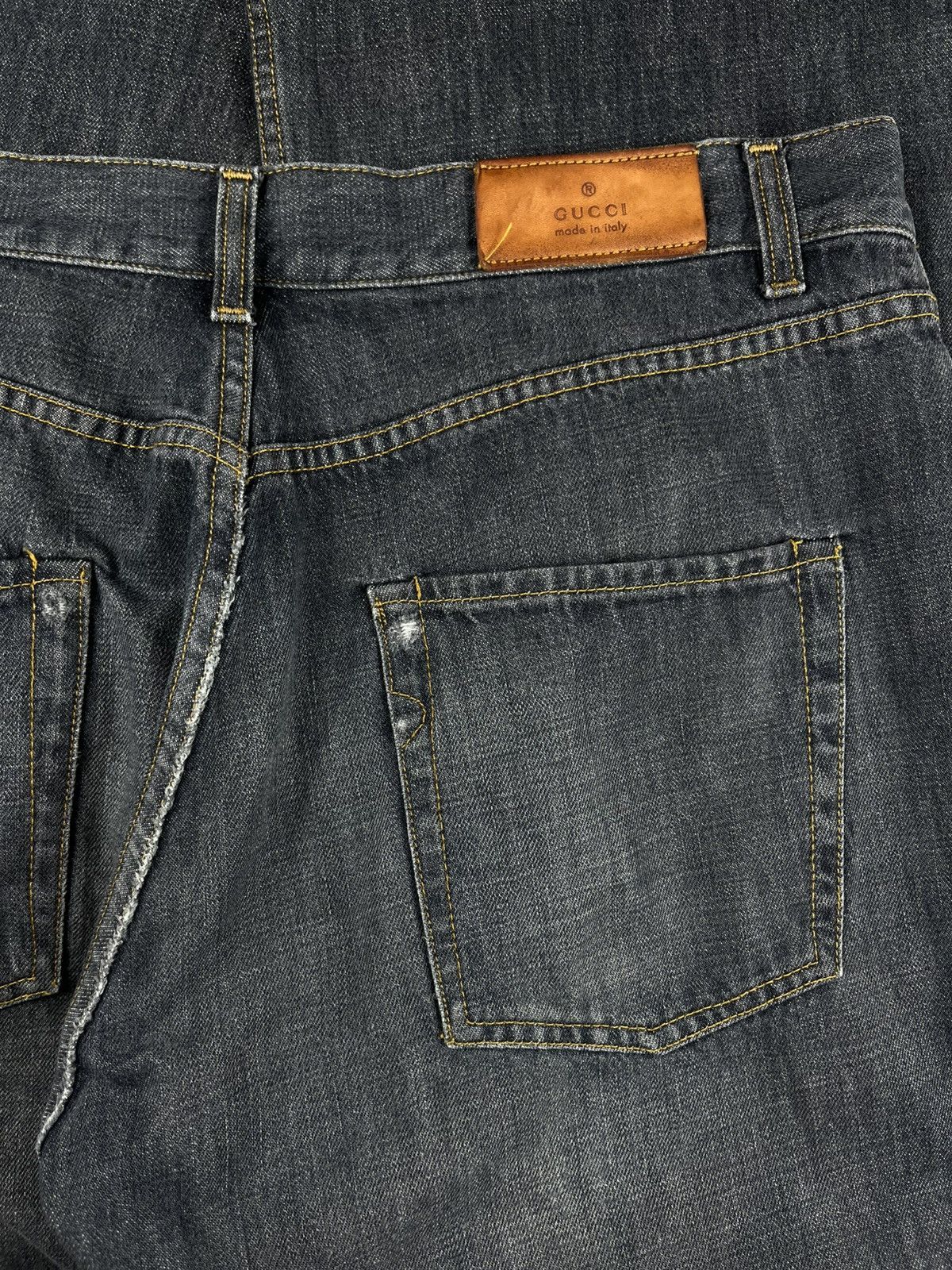Gucci Gucci Tom Ford Vintage Wide Leg Bootcut Denim Jeans Gray Size US 34 / EU 50 - 5 Thumbnail