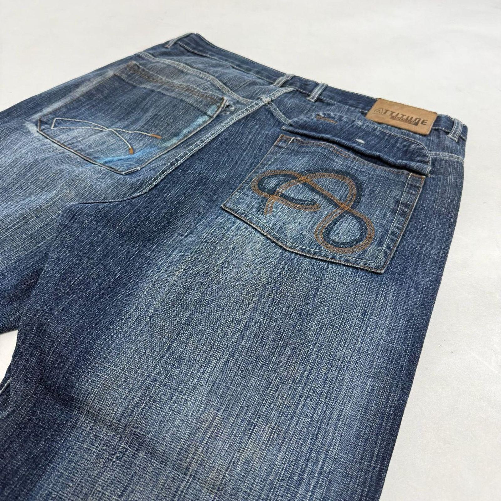 Japanese Brand × Le Grande Bleu (L.G.B.) × Vintage Vintage y2k dark wash grunge archive faded baggy rare jeans Size US 38 / EU 54 - 2 Thumbnail