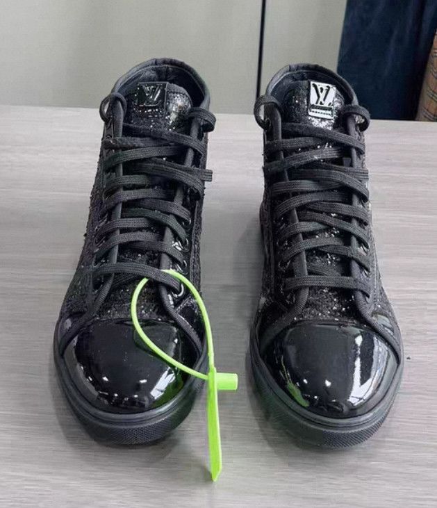 Louis Vuitton Louis Vuitton Felt Sequined High-Top Sneakers -2508 Size US 5.5 / EU 38 - 1 Thumbnail