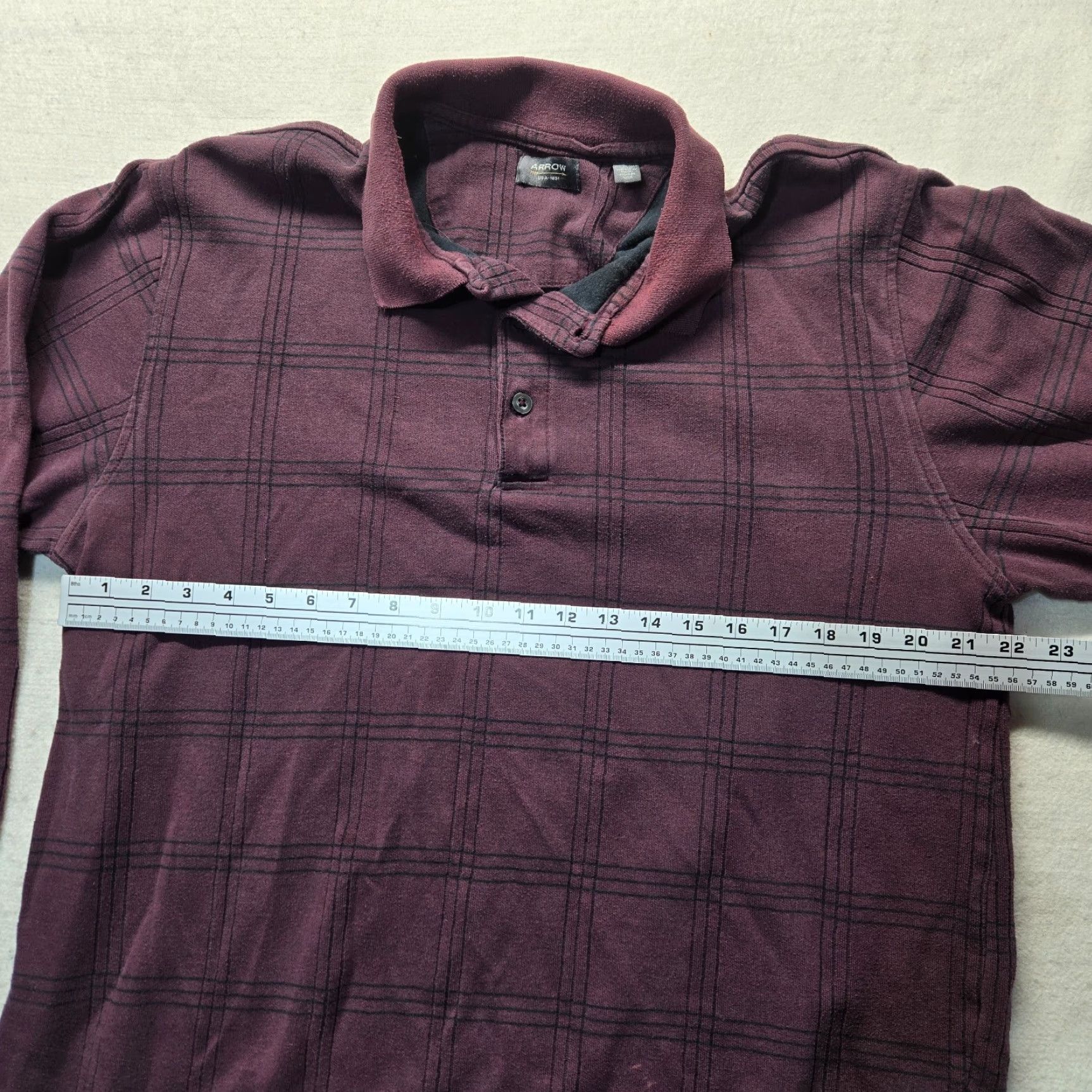 Arrow Arrow Sweater Long Sleeve Polo Burgundy Adult Men's Size XLT Extra Large Tall Mens Size US XL / EU 56 / 4 - 4 Thumbnail
