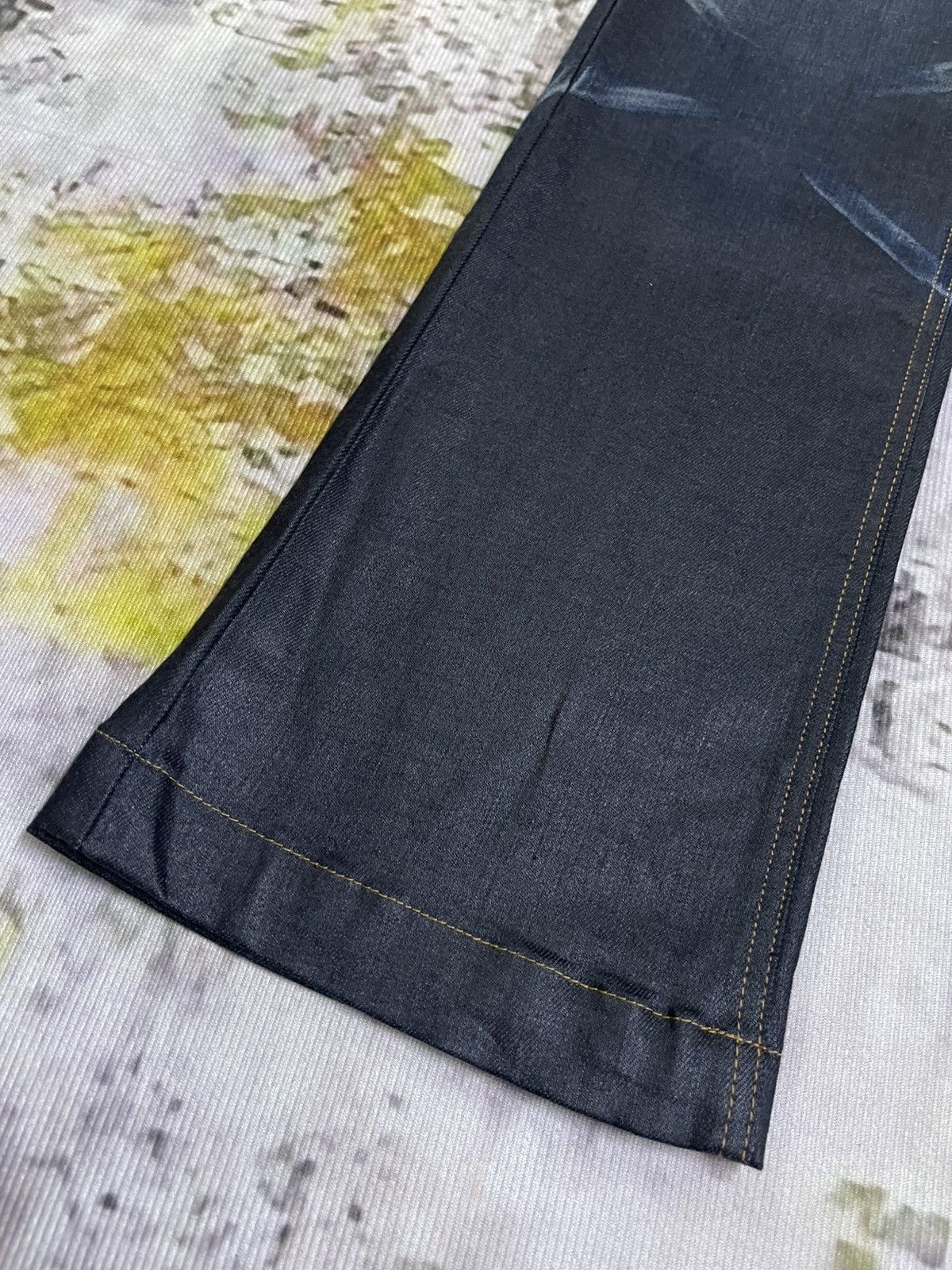 Japanese Brand × Michel Klein Flared Japan Jeans Distressed Michel Klein Size US 33 - 3 Thumbnail