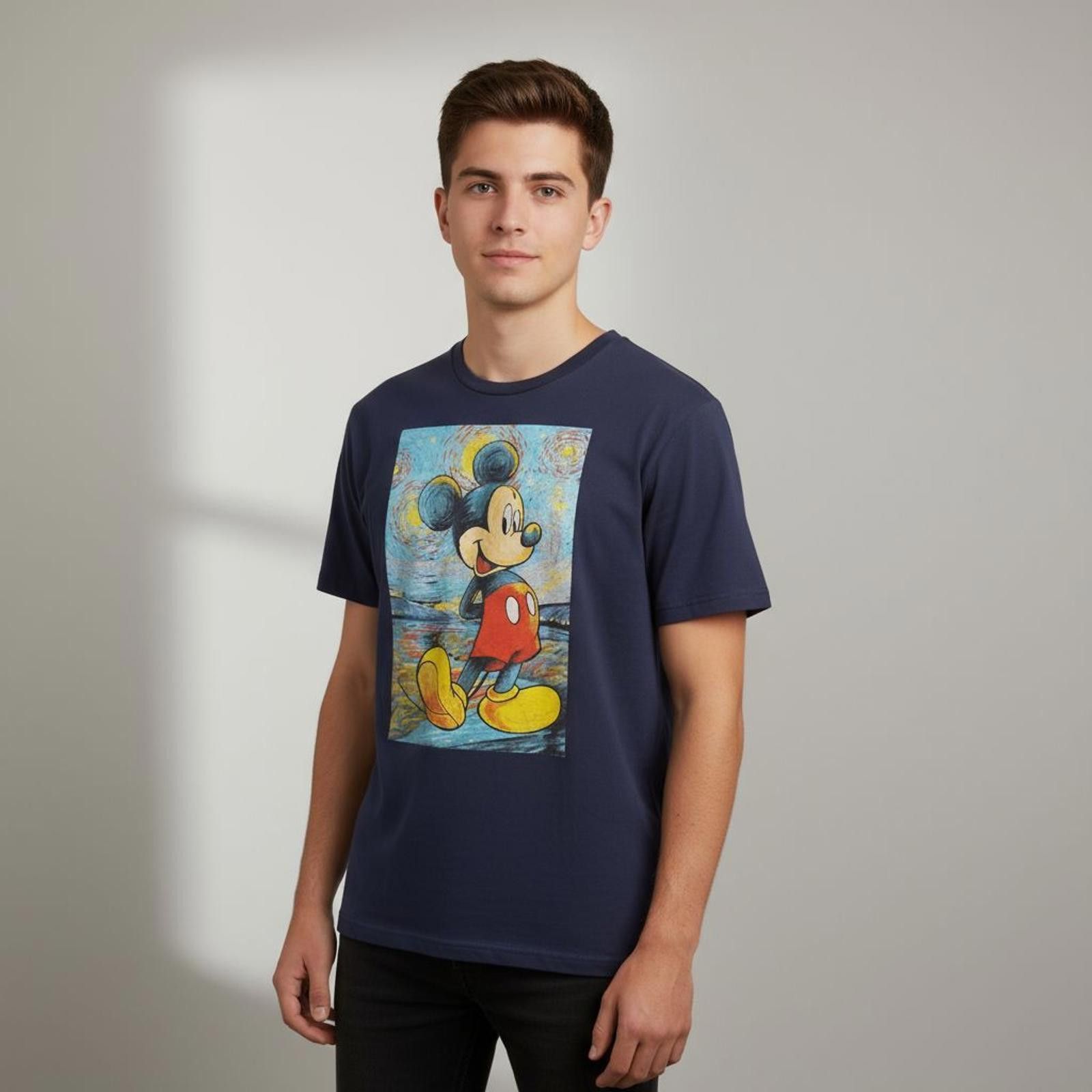 Disney Men's Navy Blue Mickey Mouse Graphic T-Shirt Size US XXL / EU 58 / 5 - 1 Thumbnail