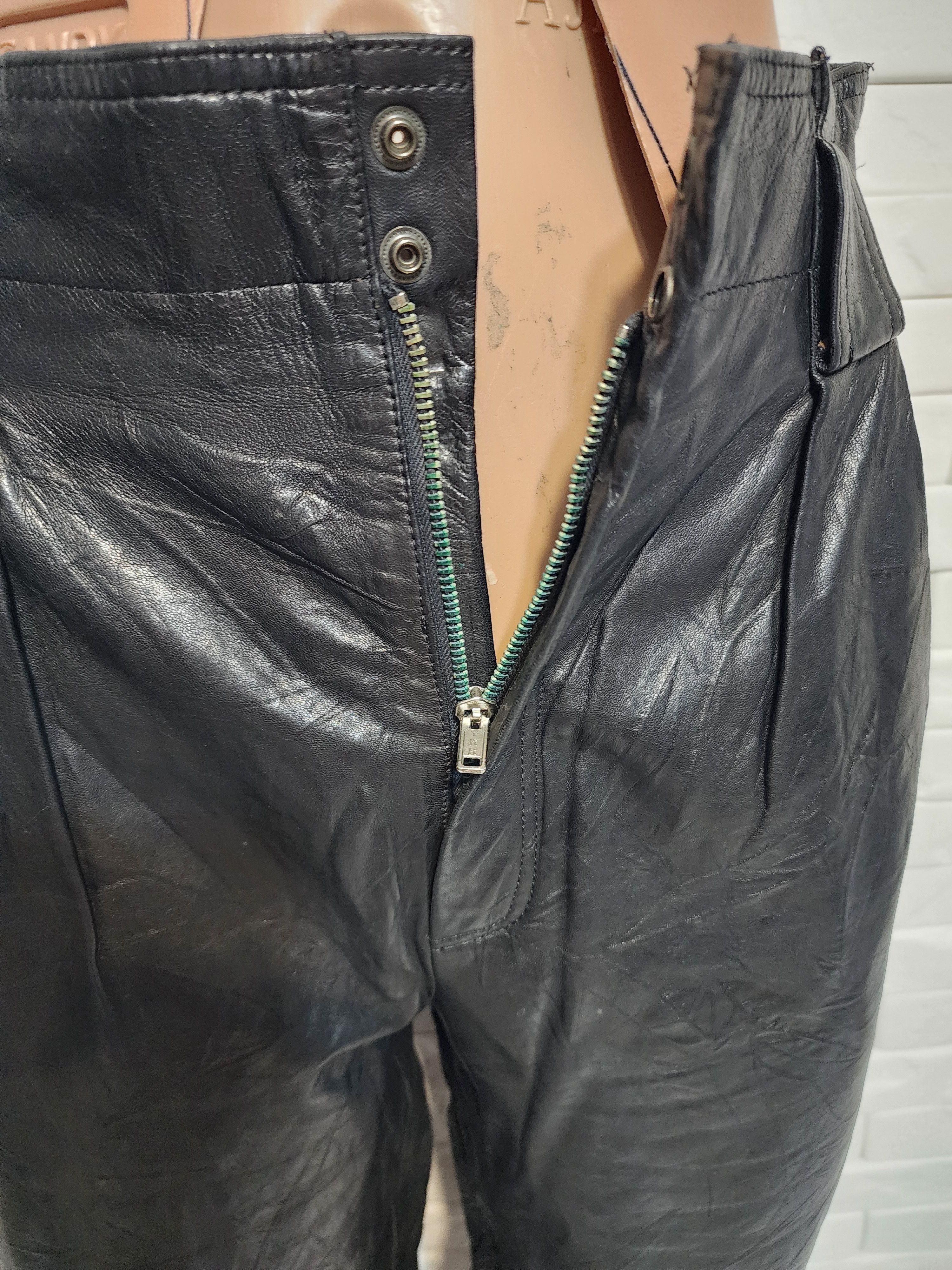 Other Black leather women's pants. Size 29" - 7 Thumbnail