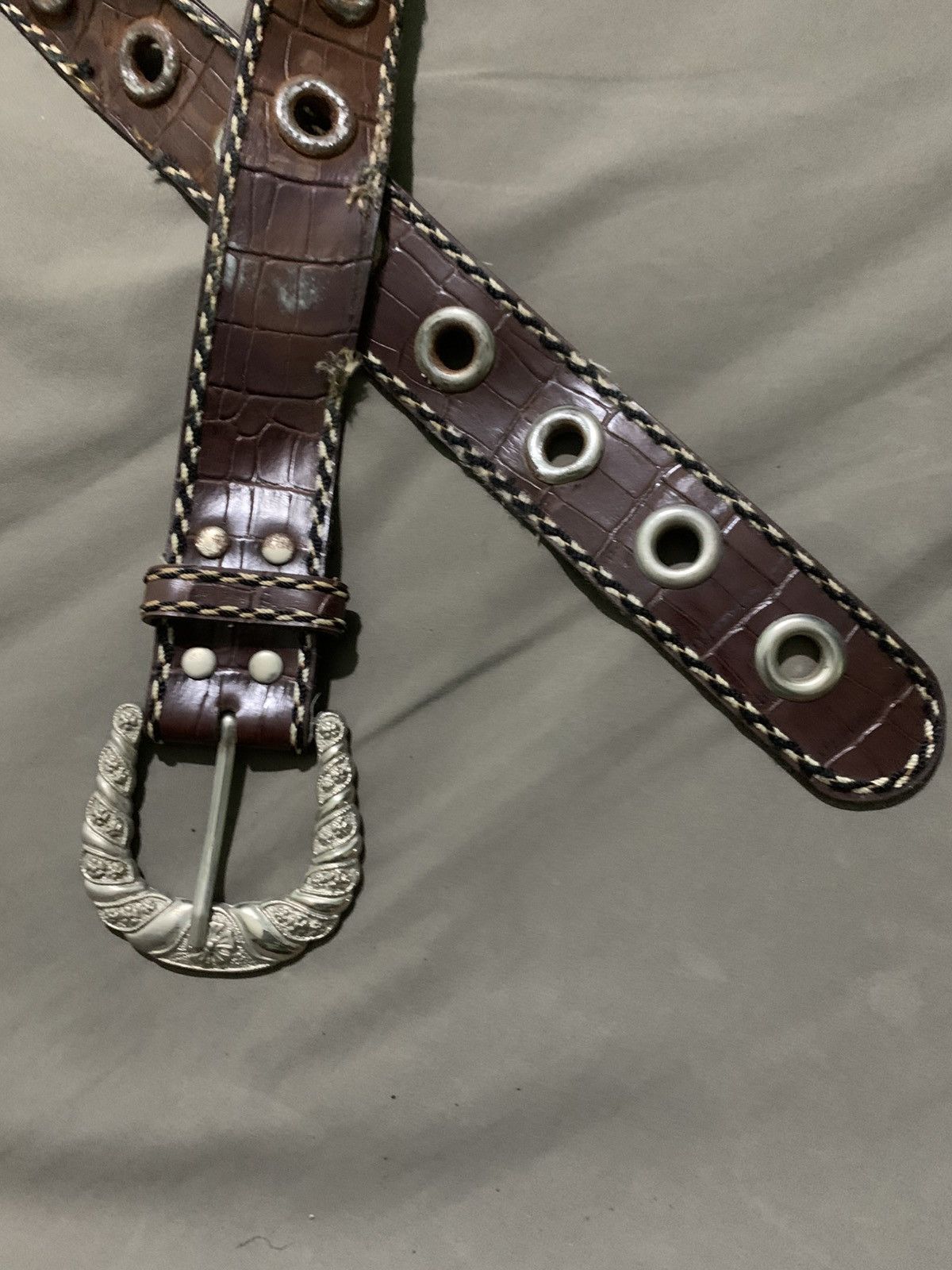 If Six Was Nine Brown gunda leather rings belt Size ONE SIZE - 2 Thumbnail