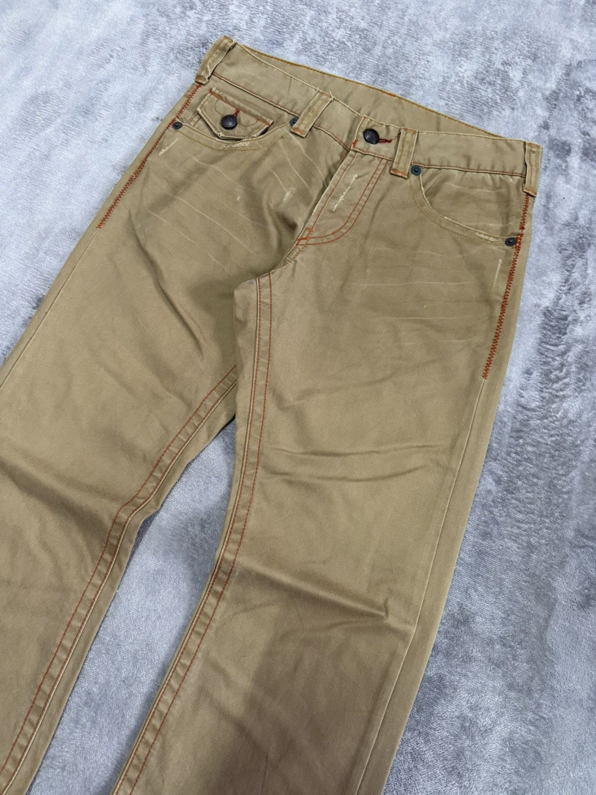 20471120 × 5351 POUR LES HOMMES × Beauty Beast 291285=Homme Flared Contrast Stitch Pants Size US 30 / EU 46 - 3 Thumbnail