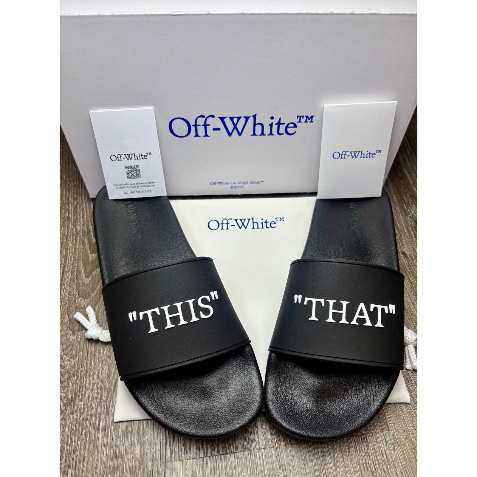 Off-White NIB - Off-White - 'This That' Sliders EU 40 (US 9.5/10) Size US 9.5 / IT 39.5 - 1 Thumbnail