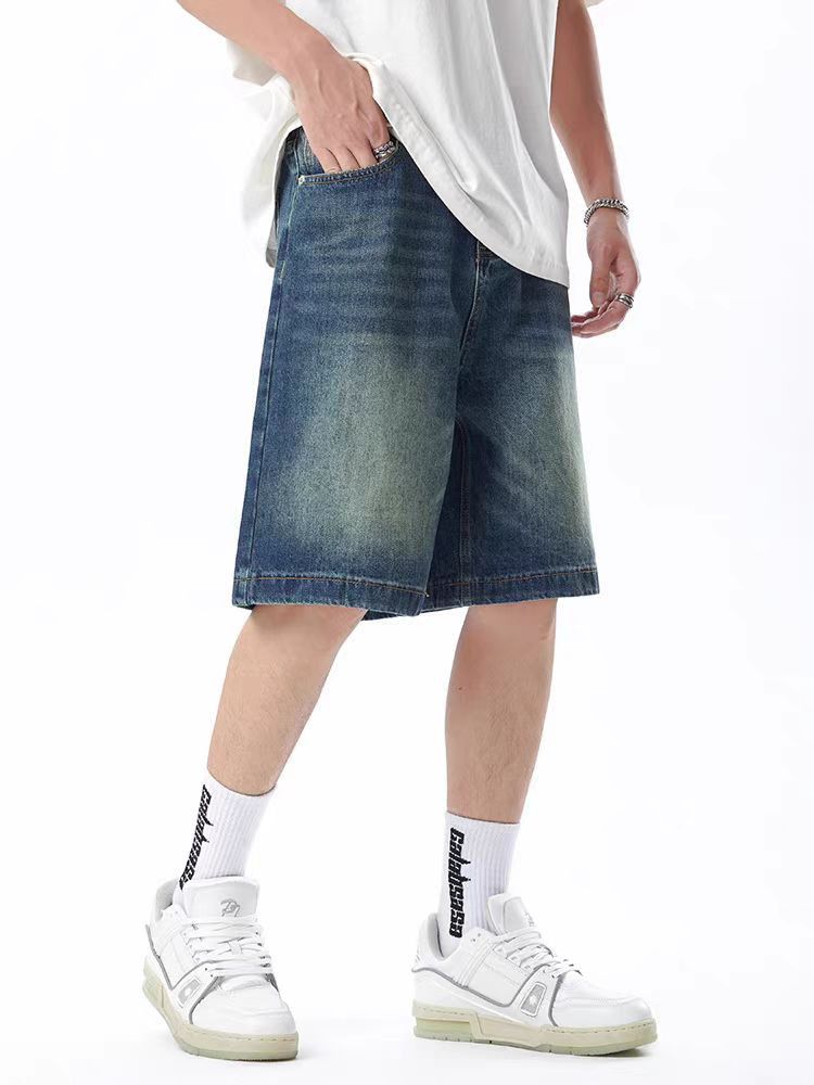 Japanese Brand × Vintage Washed baggy denim shorts Size US 34 / EU 50 - 2 Thumbnail