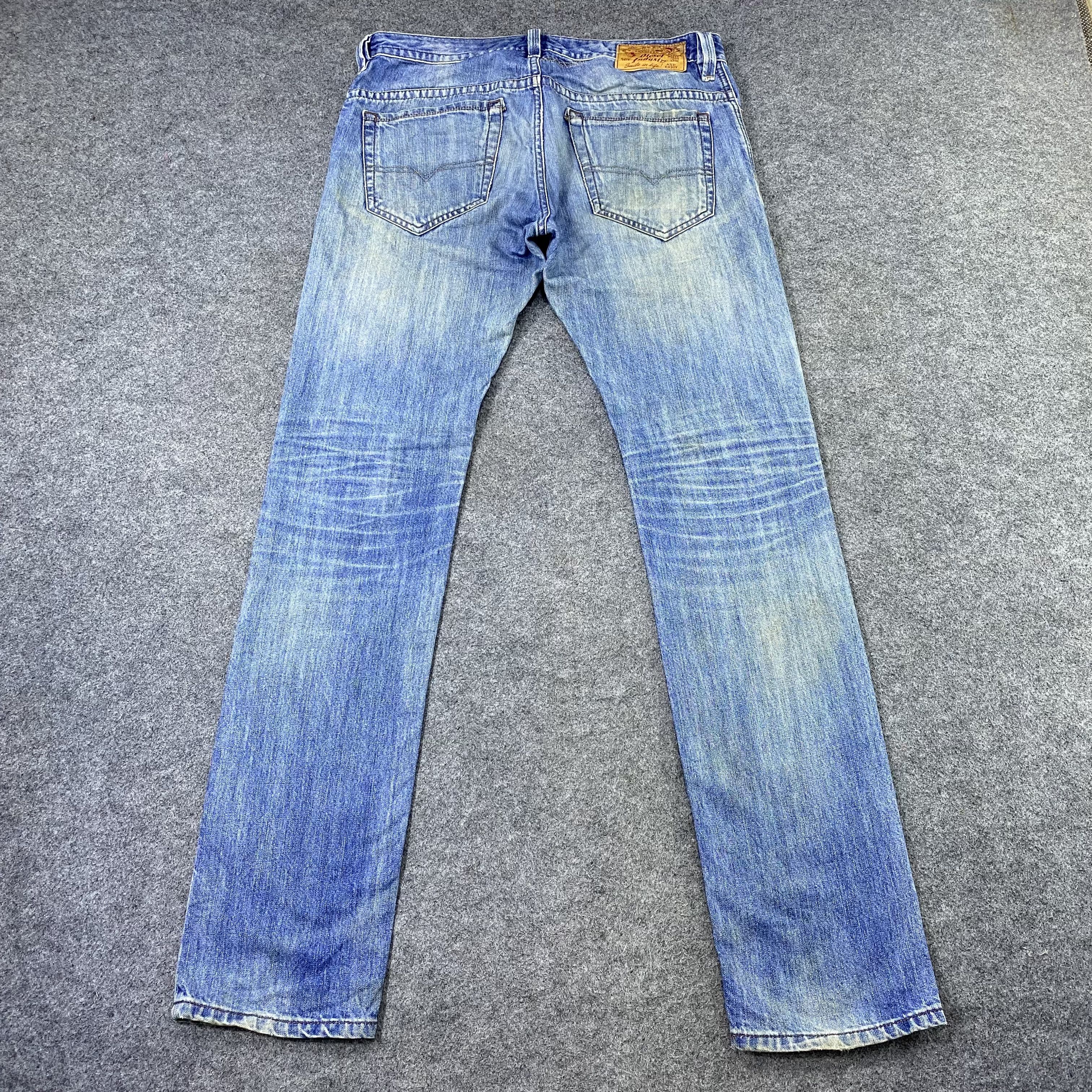 Diesel Diesel Distressed Blue Wash Jeans-J1173 Size US 35 - 4 Thumbnail