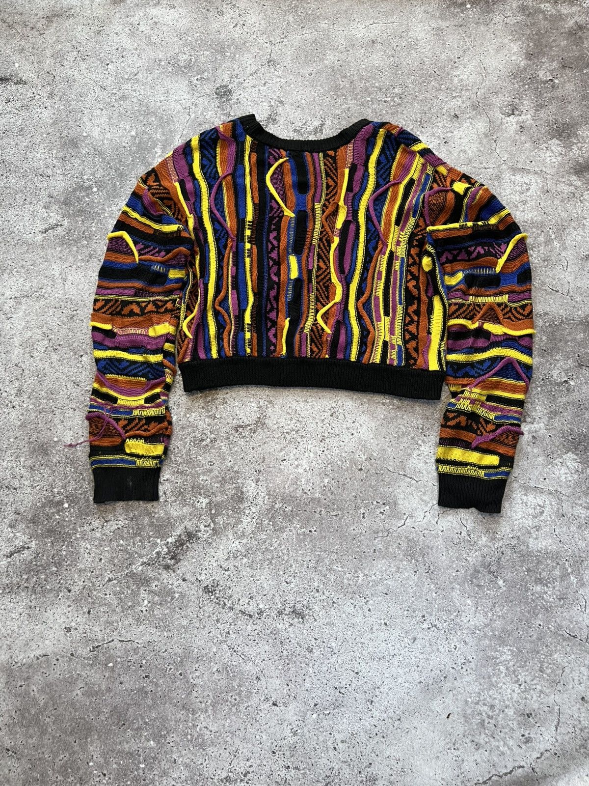 Other Vintage Coogi Style Cropped Sweater Geometric Knit Pattern Size US M / EU 48-50 / 2 - 3 Thumbnail