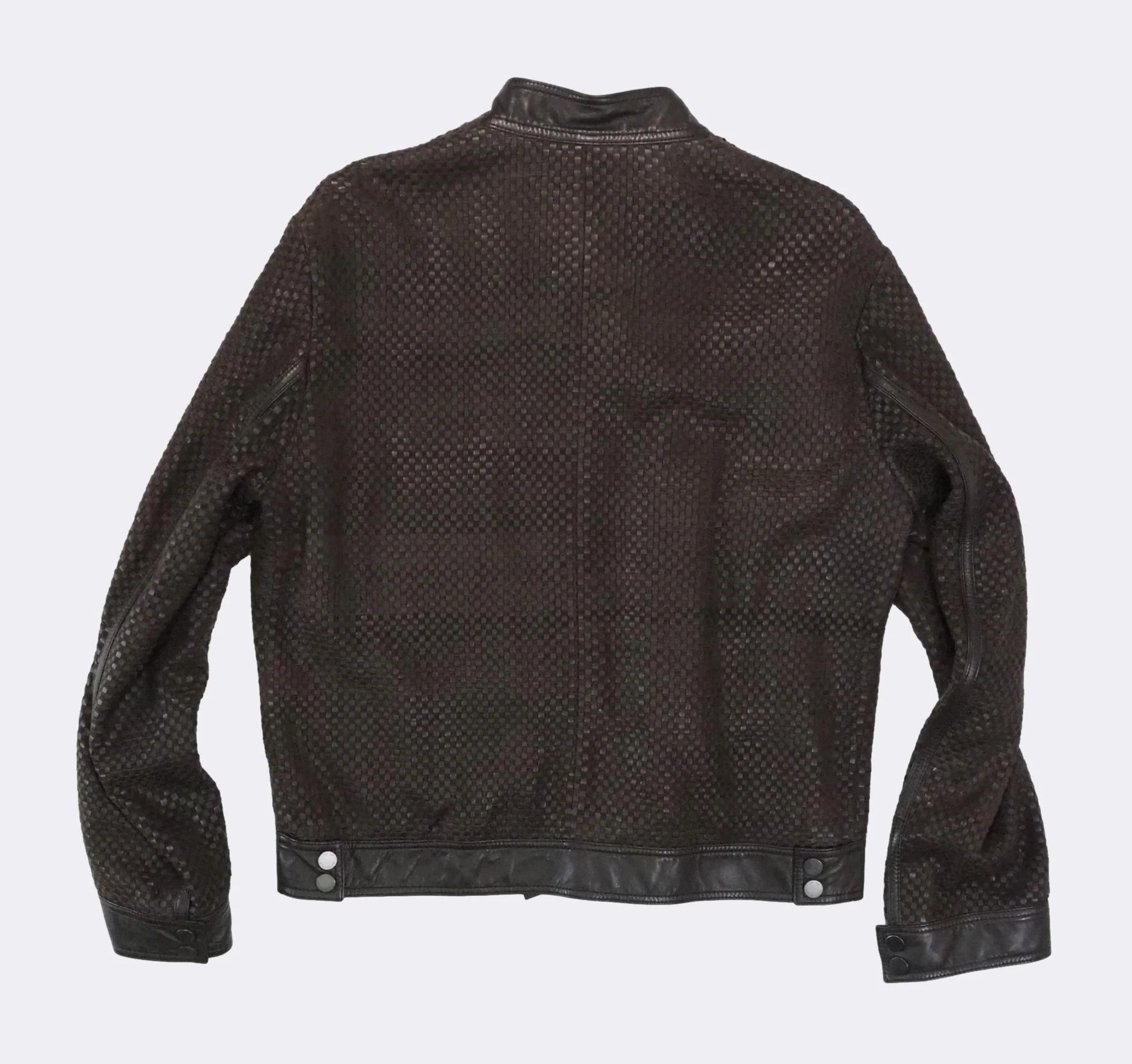 Hugo Boss Men's Hugo Boss Slection Leather Weave Jacket $1565 Size US M / EU 48-50 / 2 - 11 Thumbnail