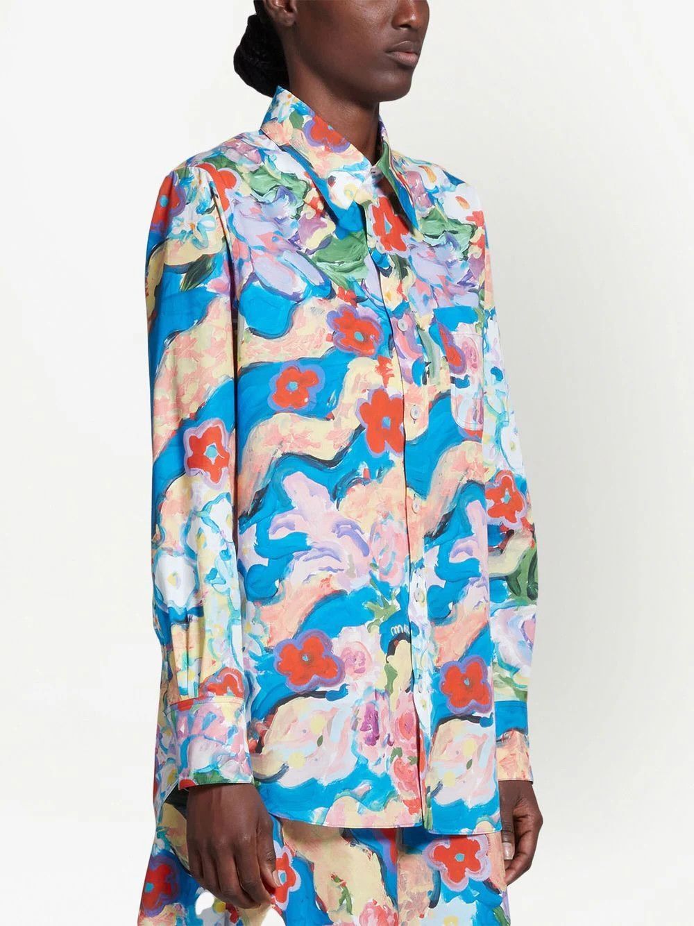 Marni o1srvl11e0624 Shirt in Multicolor Size M / US 6-8 / IT 42-44 - 3 Thumbnail