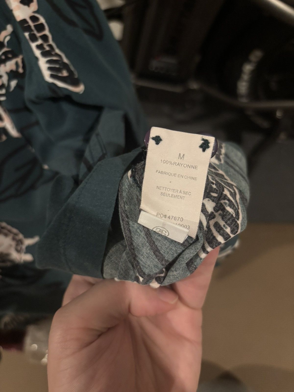 Stussy Stüssy All-Over Moth Print Button-Up Shirt – Green – M Size US M / EU 48-50 / 2 - 5 Thumbnail