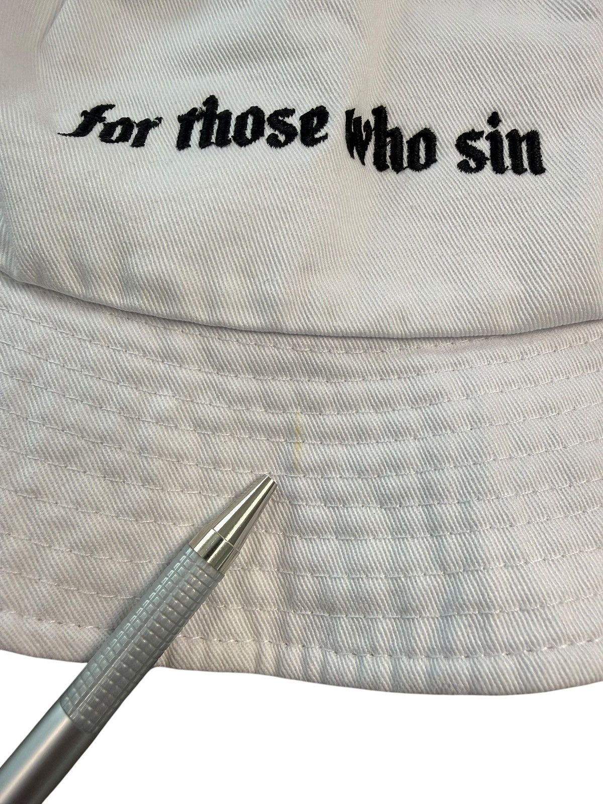 For Those Who Sin ftws full logo white bucket hat Size ONE SIZE - 4 Thumbnail