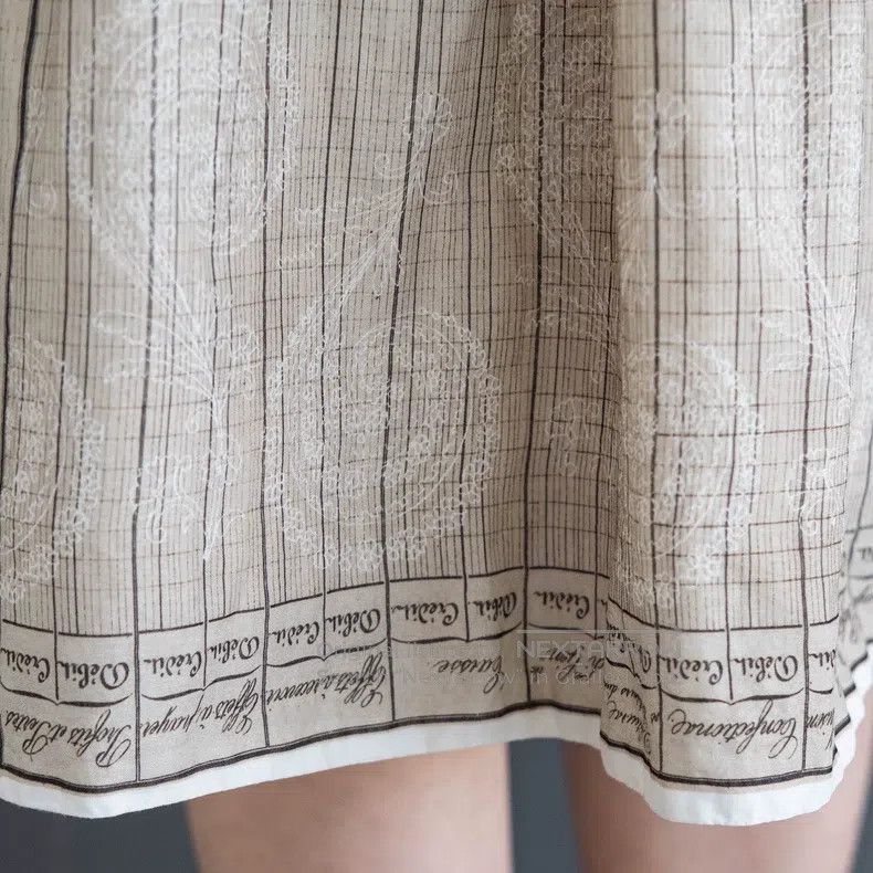 Comme des Garcons Comme des Garcons Flaxen White Flowered Apron Skirt Size S / US 4 / IT 40 - 6 Thumbnail