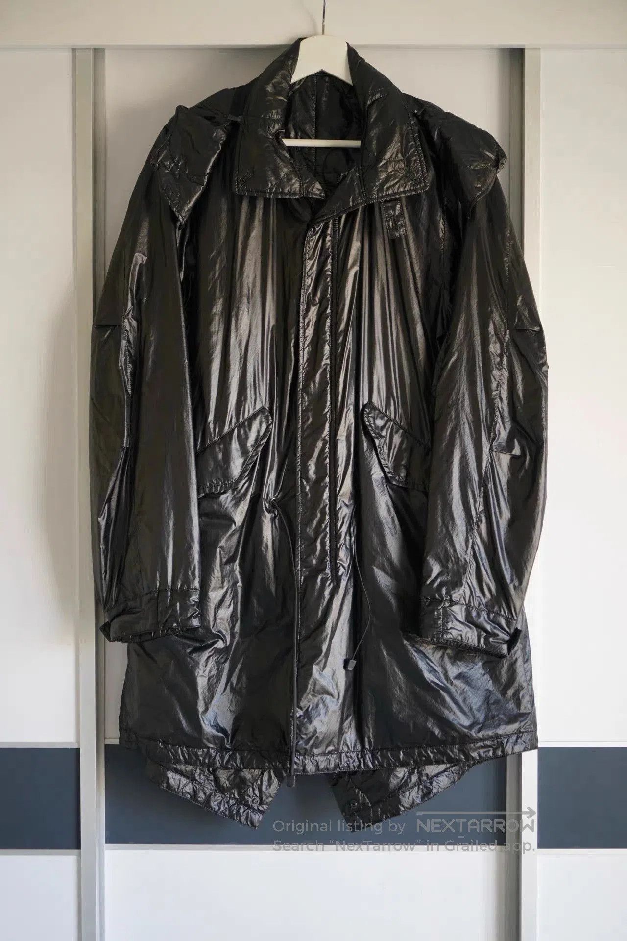 Yohji Yamamoto Black Long Parka with Hood . Size US S / EU 44-46 / 1 - 1 Thumbnail
