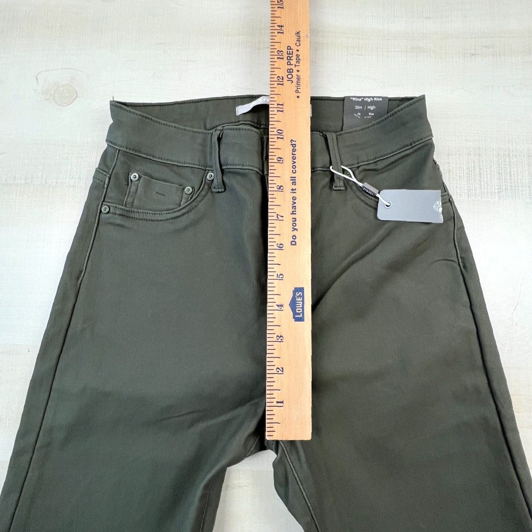 Vintage Tractr Women's Green Skinny Jeans High Rise Stretch Size 4/27 Size 27" / US 4 / IT 40 - 7 Thumbnail