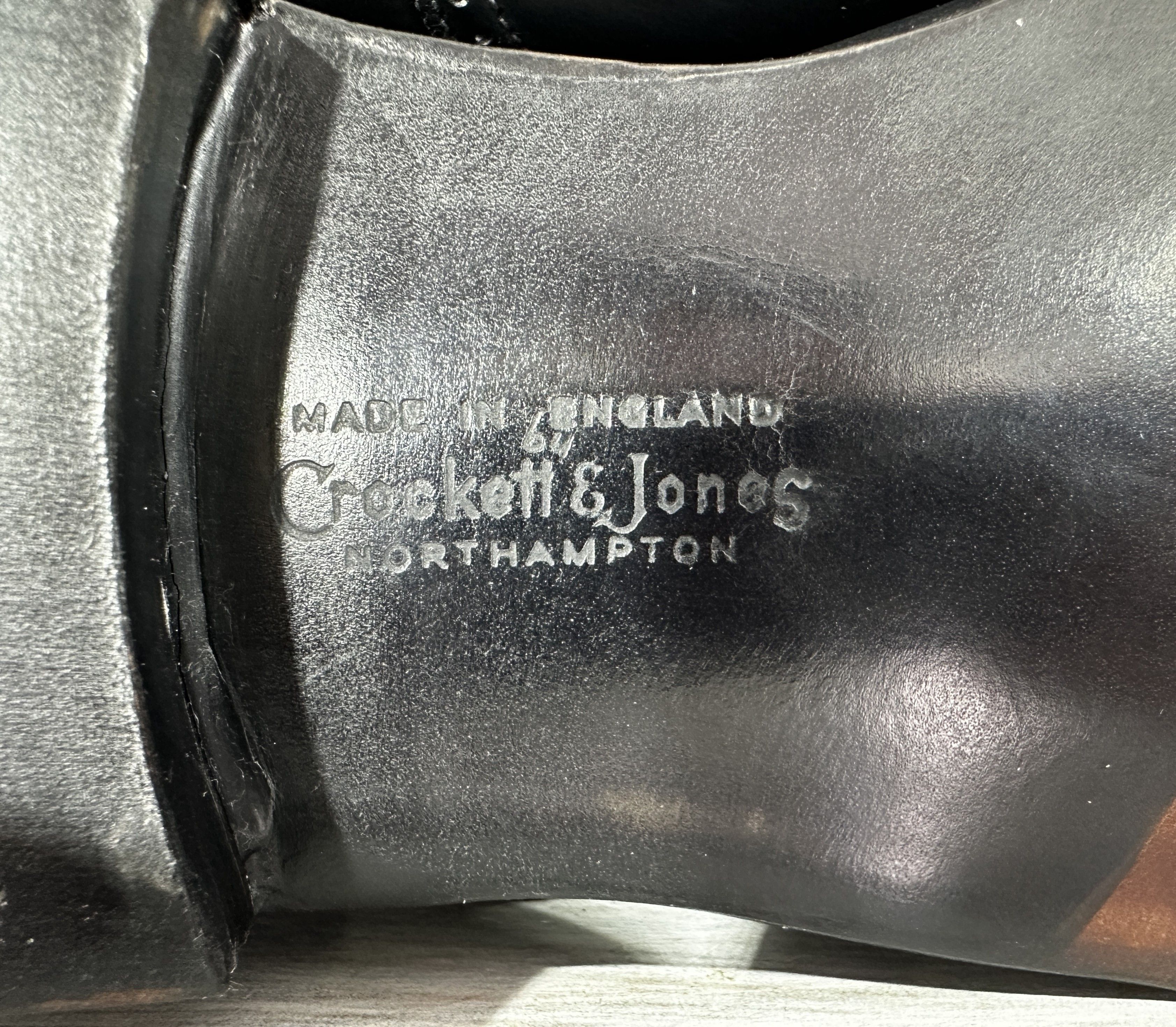 Crockett & Jones CROCKETT JONES Selborne Black Calf Made In England Luxury Size US 8 / EU 41 - 23 Thumbnail