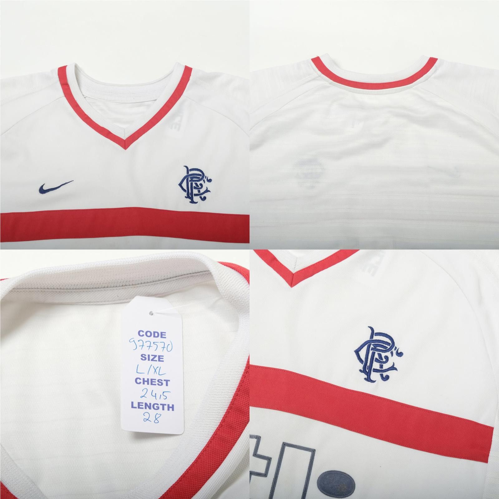 Nike 2000/01 Rangers Away Shirt Nike (L/XL) Size US L / EU 52-54 / 3 - 4 Thumbnail