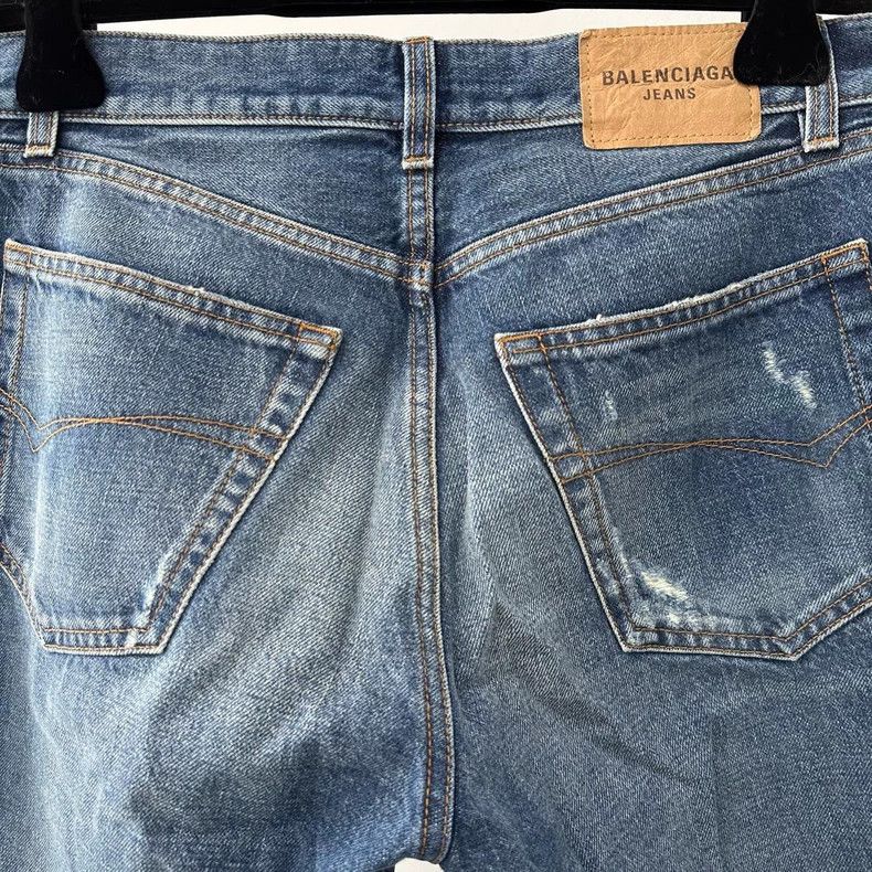 Balenciaga Balenciaga SS22 Legs Broken Washed Old Denim Pants 2502-Nex Size US 30 / EU 46 - 4 Thumbnail