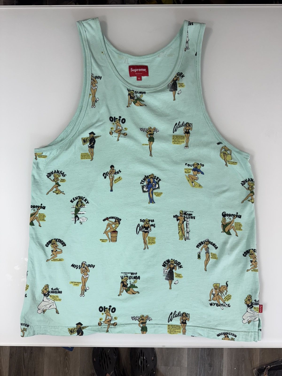 Supreme Pin Up Girls Tank Top 2012 Mint s/2012 Rare