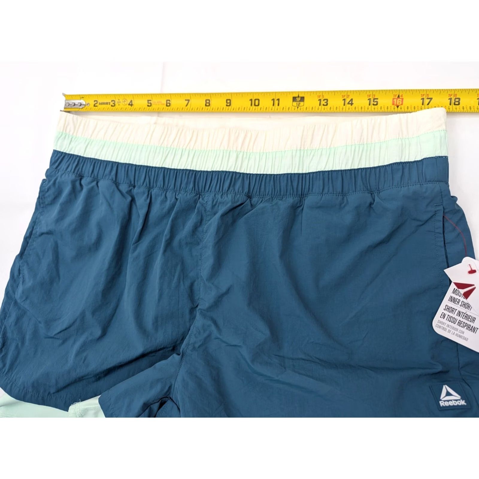 Reebok Reebok Men’s XL Athletic Shorts Teal Moisture Wicking Liner 119544 REW232SH0 XL Green Shorts Athletic Men’s Size US 36 / EU 52 - 7 Thumbnail