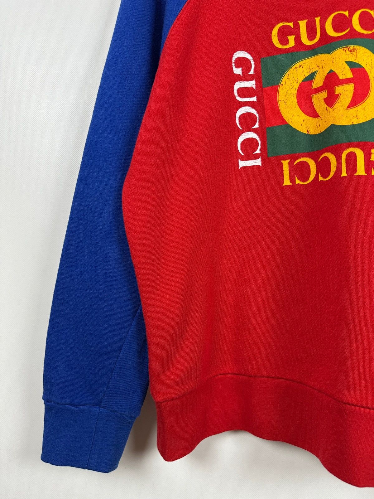 Gucci Gucci Red/Blue Crewneck Sweatshirt Size US L / EU 52-54 / 3 - 6 Thumbnail