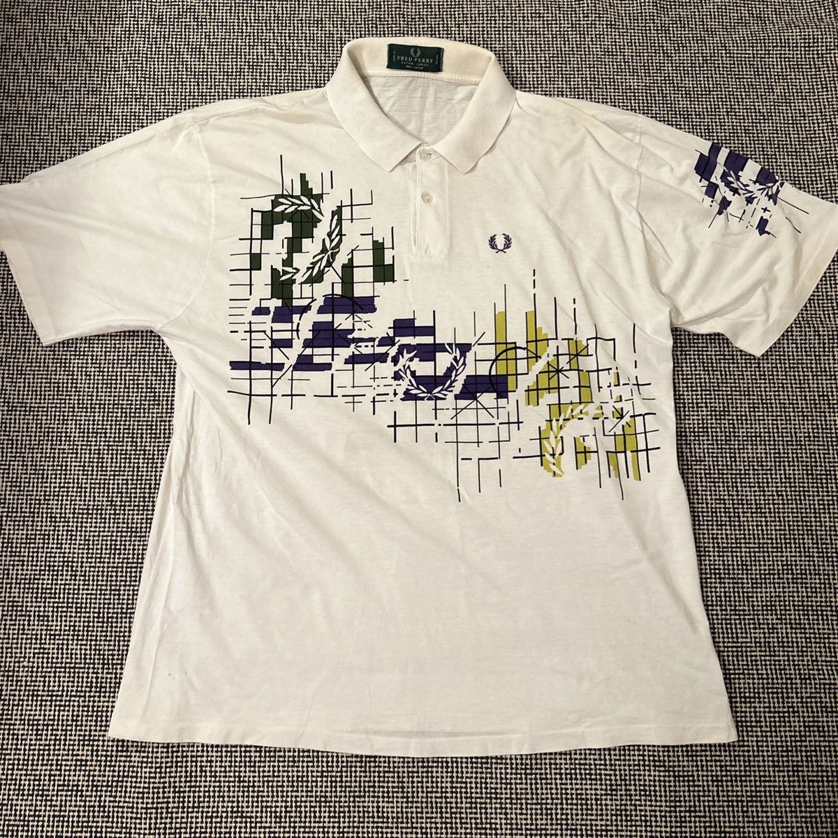 Fred Perry Vintage Fred Perry tennis AOP polo Size US XL / EU 56 / 4 - 1 Thumbnail