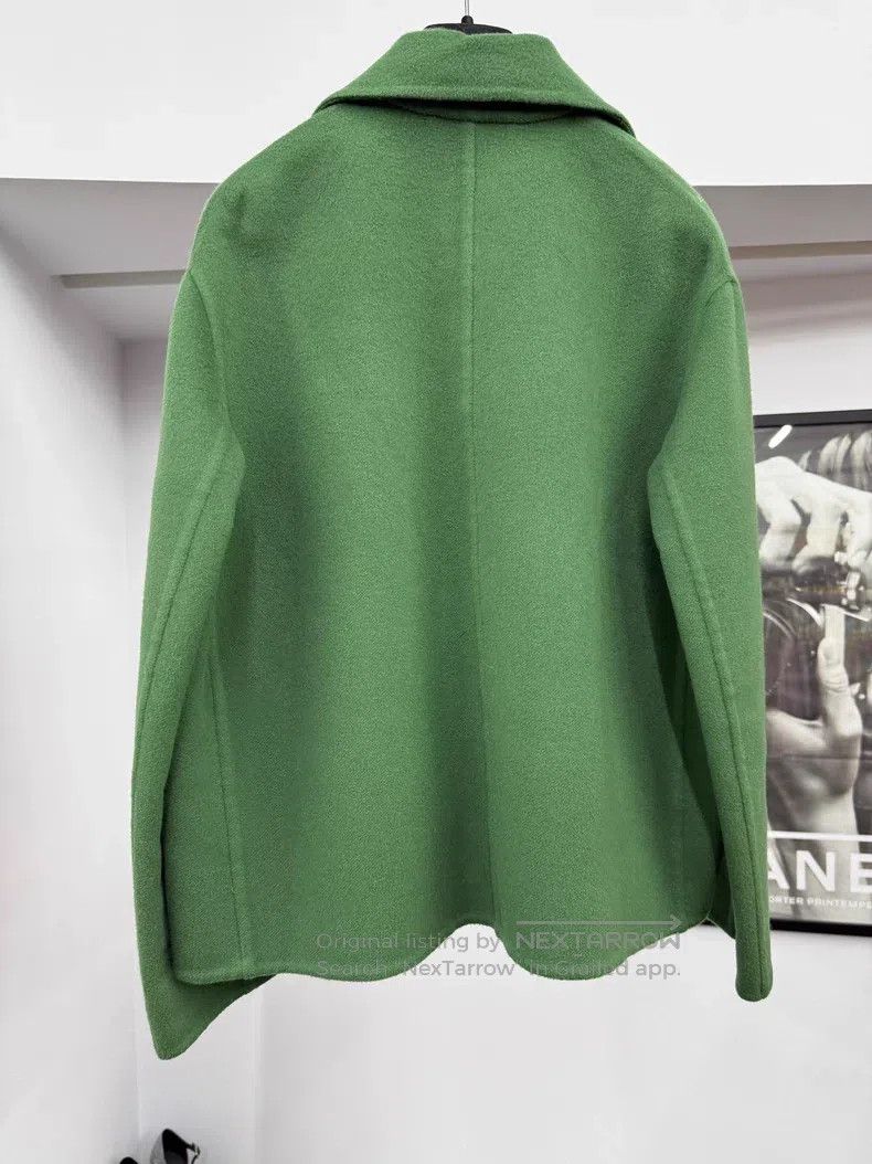 Hermes Hermes Green Cashmere Coat Size XXS / US 00 / IT 34 - 3 Thumbnail