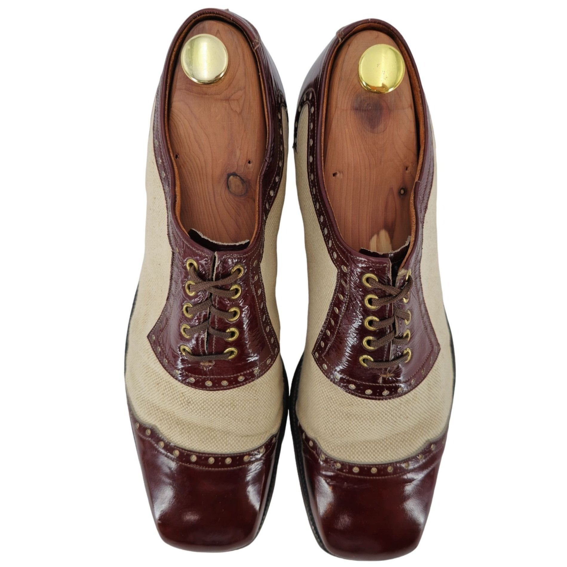 Johnston & Murphy Vintage Johnston & Murphy Aristocraft Spectator 10.5 Burgund Size US 10.5 / EU 43-44 - 11 Thumbnail