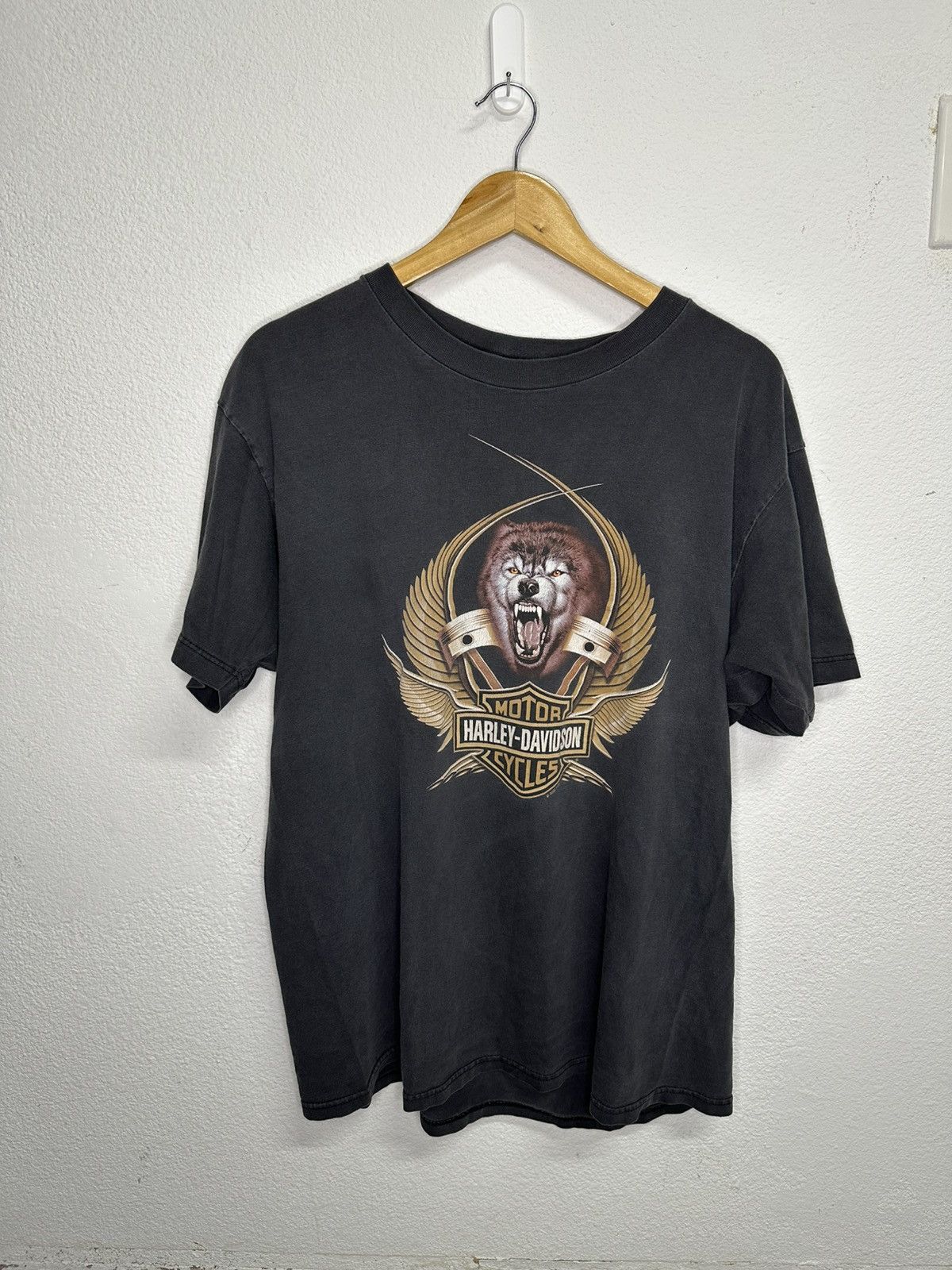Harley Davidson Vintage Harley Davidson Wolf T-Shirt Size US XL / EU 56 / 4 - 1 Thumbnail
