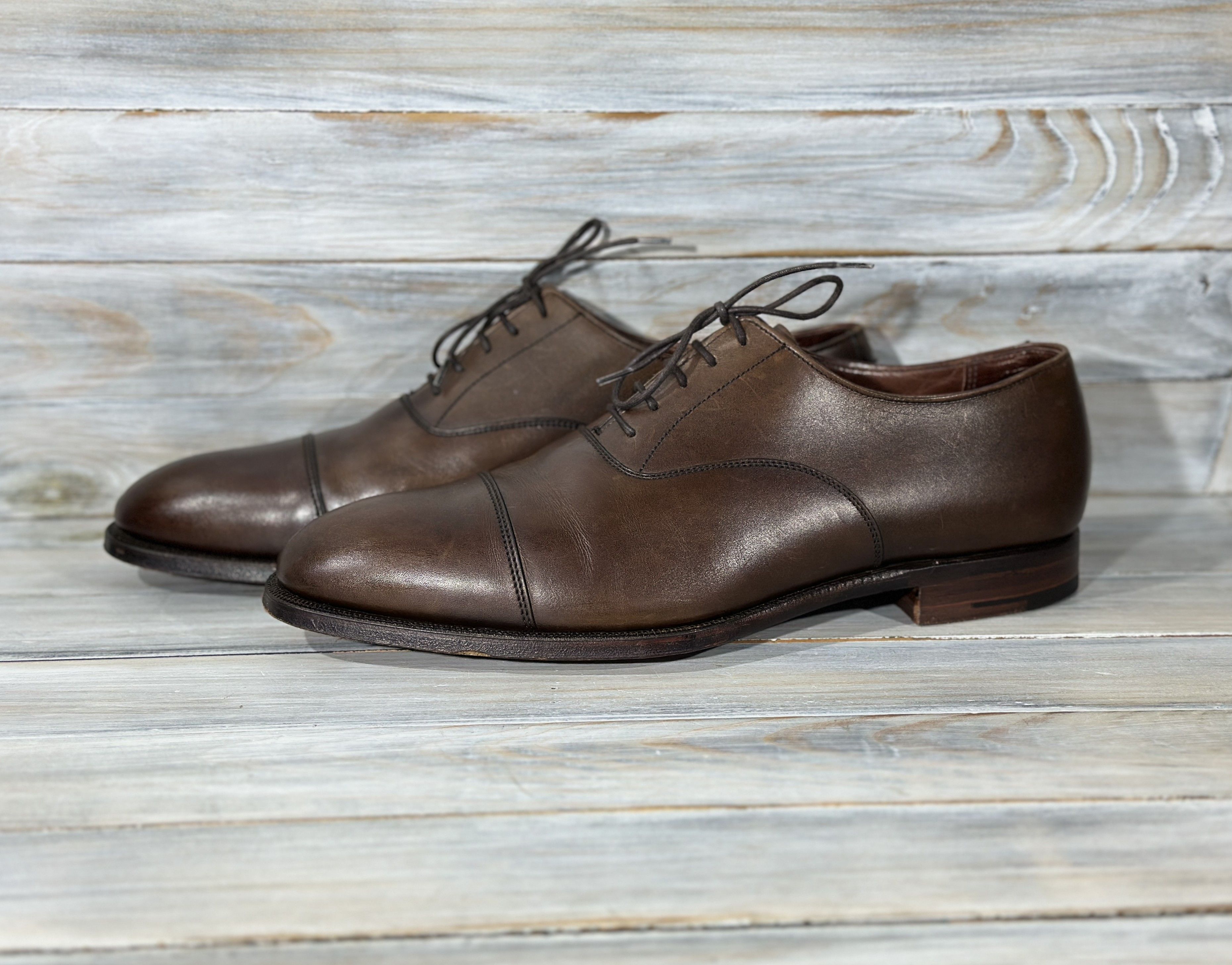 Crockett & Jones CROCKETT & JONES Audley Oxford Calf Leather Made In England Size US 9.5 / EU 42-43 - 22 Thumbnail